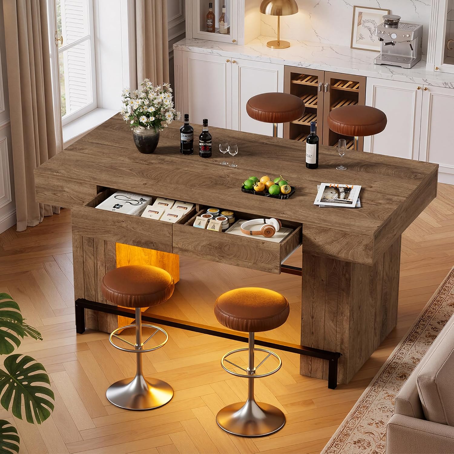 Commercial Kitchen Light - Mesa de Bar de 63 Pulgadas,