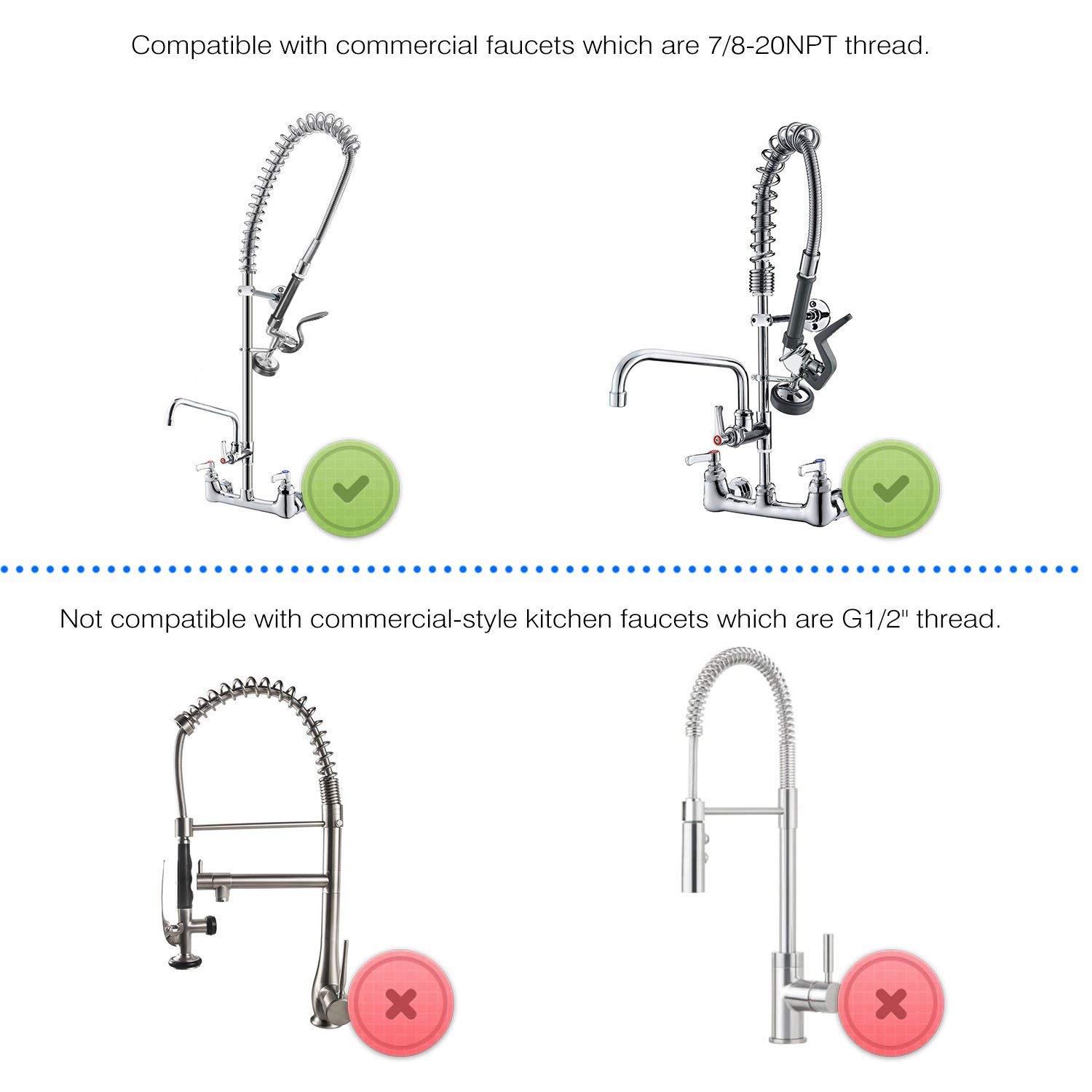Commercial Kitchen Faucets - En stock, pulverizador de preenjuague, piezas