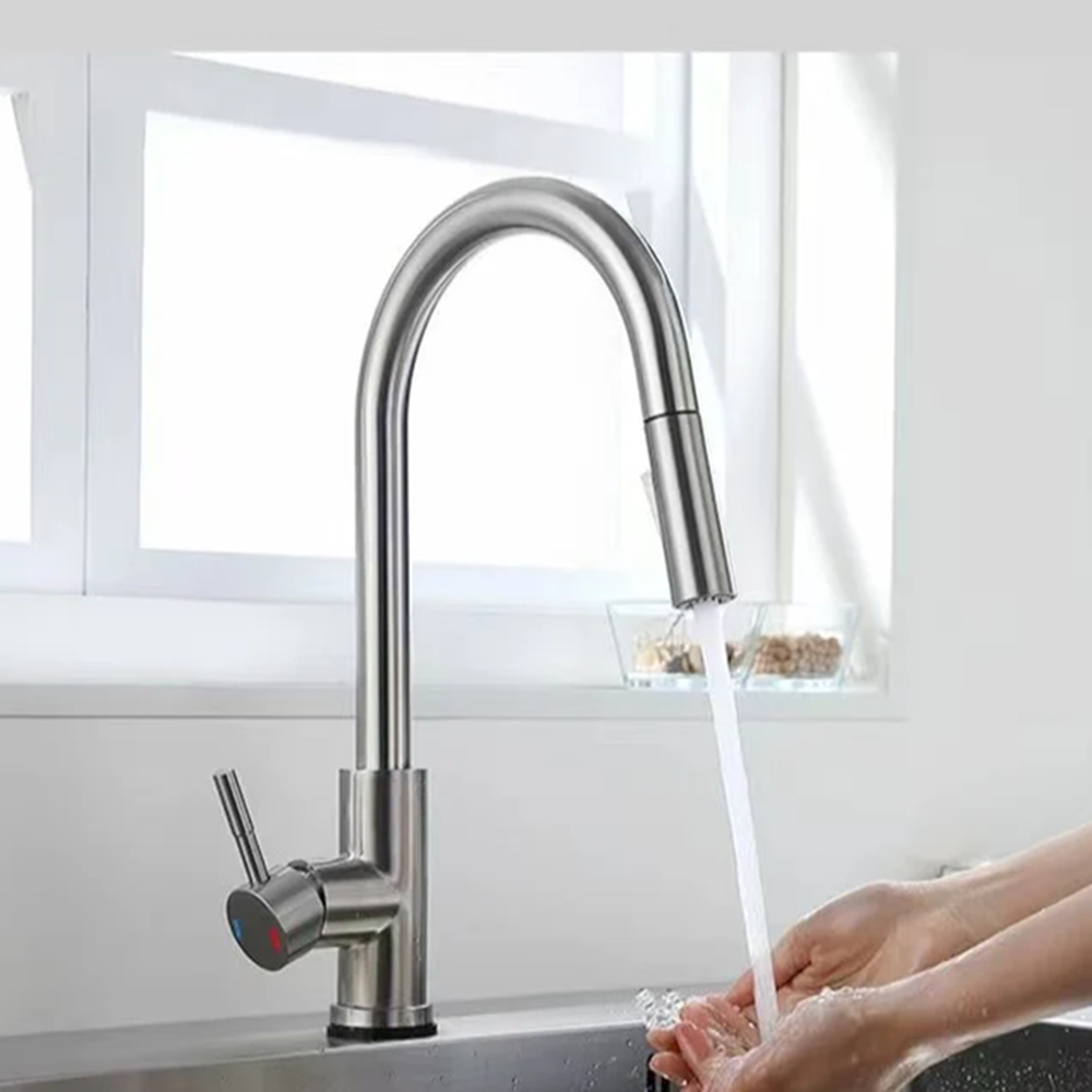 Grifo de cocina extraíble, níq - Commercial Kitchen Faucets reseña y precio