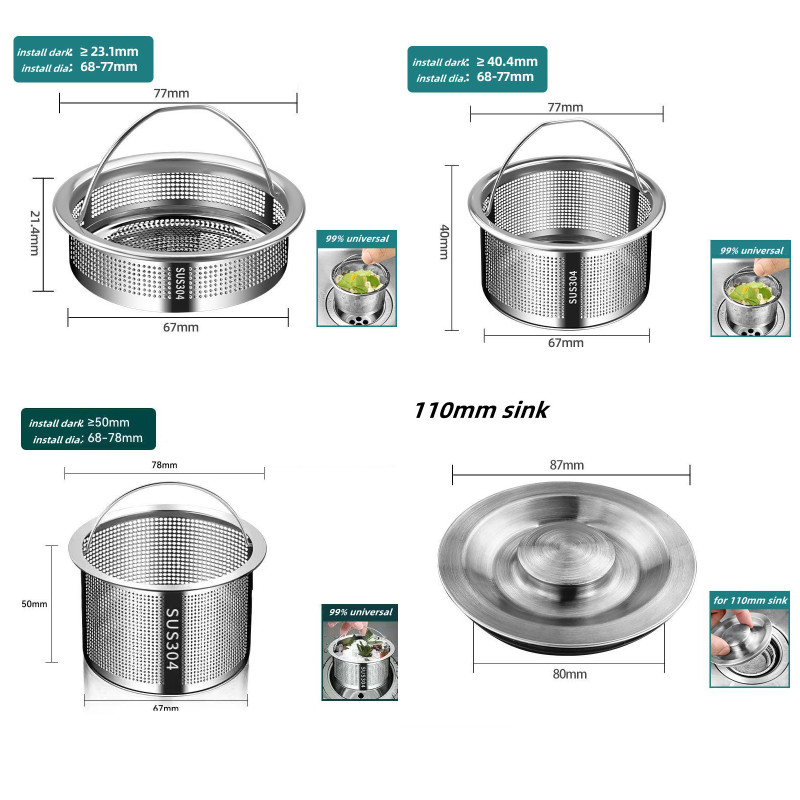Tapón colador de fregadero de  - Commercial Kitchen Bin reseña y precio