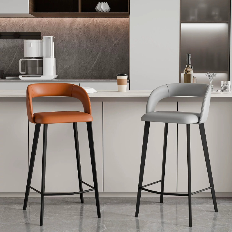 Sillas de Barra de Cuero Nappa - Commercial Kitchen Lighting Design reseña y precio