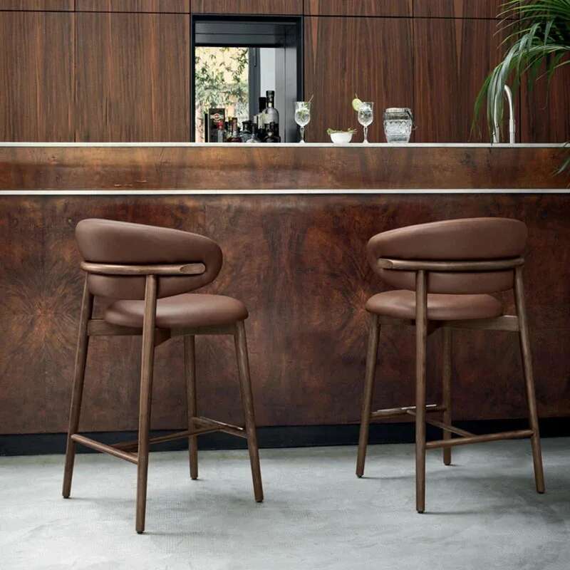 Sillas de Bar de madera maciza - Commercial Kitchen Lighting Design reseña y precio