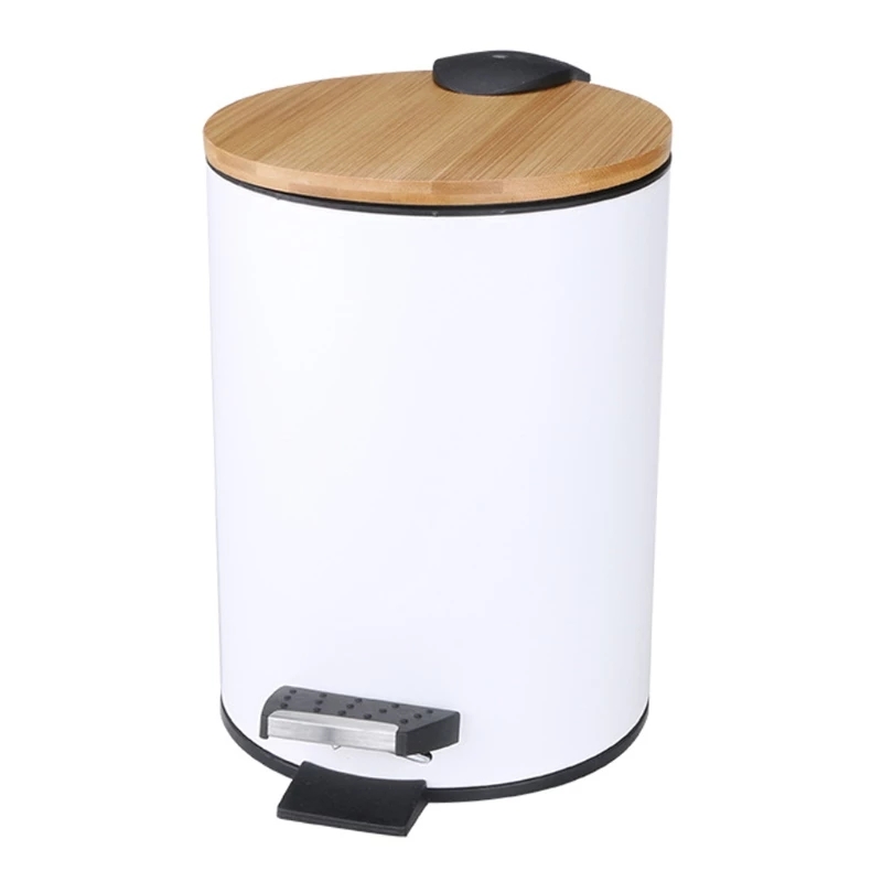 Cubo de basura de madera con t - Commercial Kitchen Bin reseña y precio