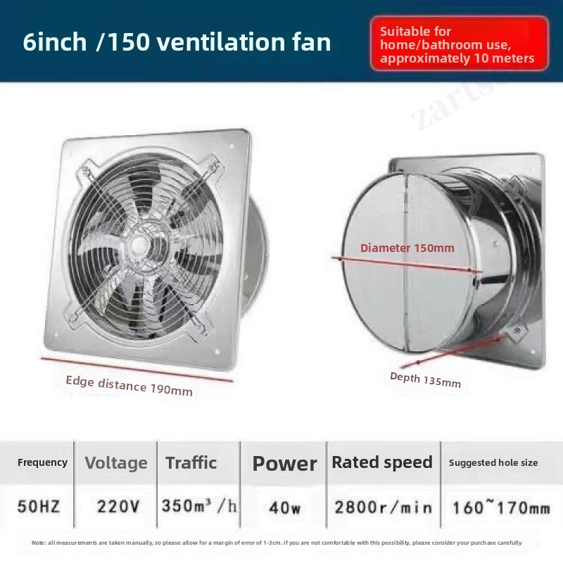 Ventilador extractor de 6'', 8 - Commercial Kitchen Ventilation reseña y precio